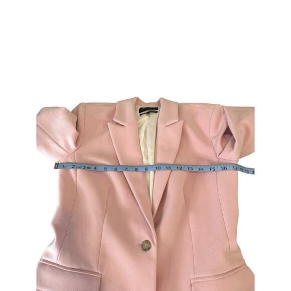 Something Navy Slouchy Power Pink Preppy Academia Oversized Blazer Size XS - Picture 8 of 10